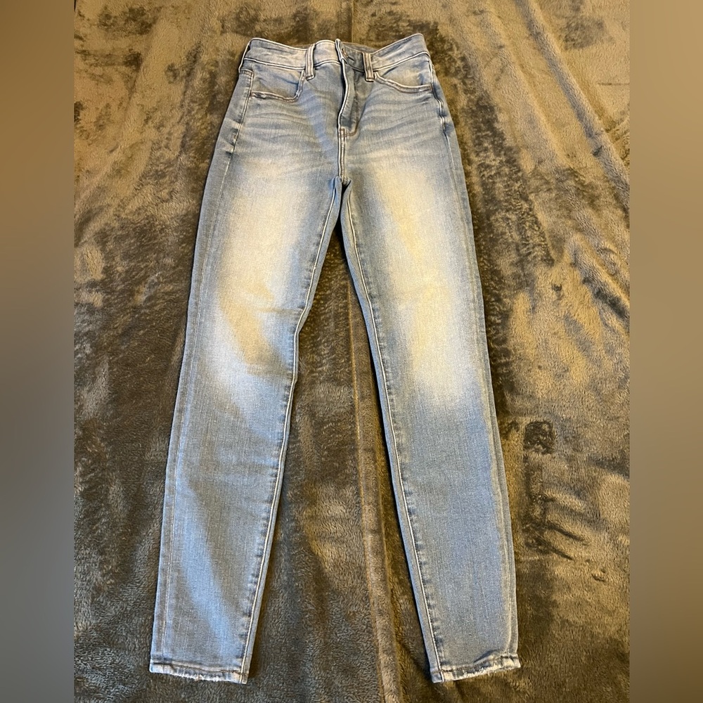 American Eagle Outfitters Light Blue High Rise Jeans